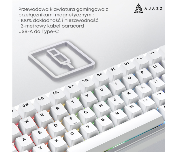 Ajazz AK680 MAX Magnetic Switch RGB biała - 1536358 - zdjęcie 8